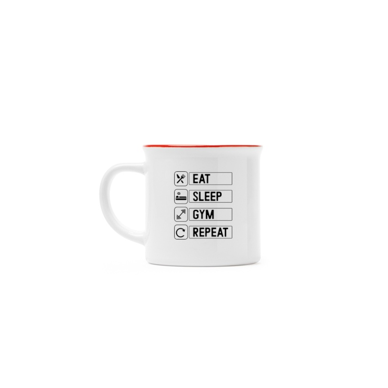 Retro style mug for the gym lover