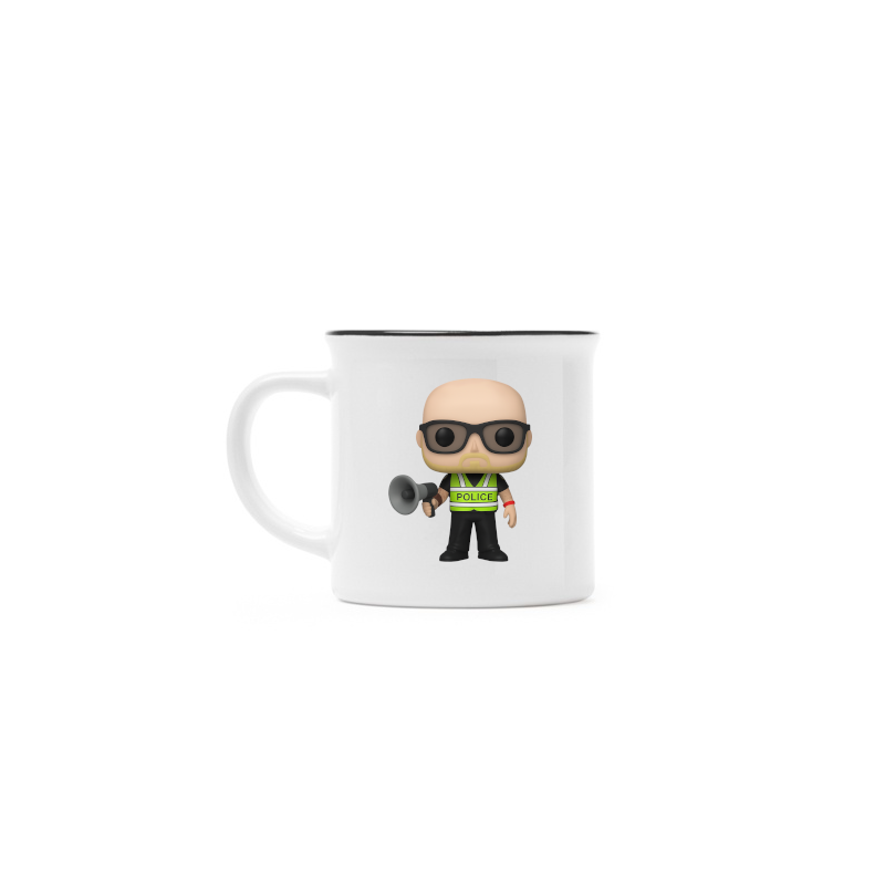 Retro mug Steryd3 Police with megaphone Doll Retro mug Steryd3 Police with megaphone Doll